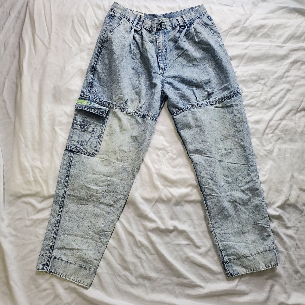 VTG Gitano Baggy Acid Wash Jeans - Picture 1 of 8
